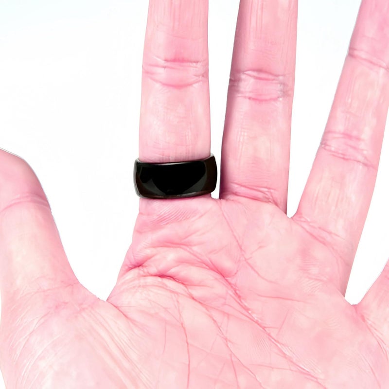 Tangxi NFC Smart Ring, Ntag215 IC RFID Rewritable Smart Finger Ring, Support ISO1443A / B and 15693, IP68 Waterproof, Ceramic Smart Ring for Non Access Control, Attendance - Image 2