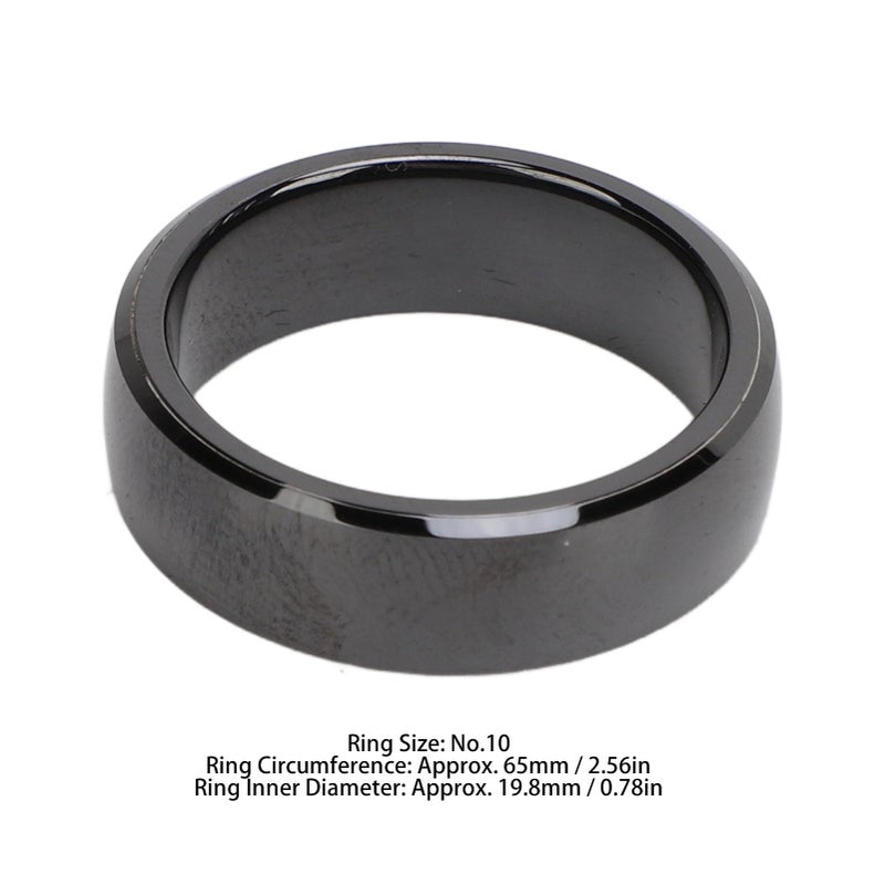 Tangxi NFC Smart Ring, Ntag215 IC RFID Rewritable Smart Finger Ring, Support ISO1443A / B and 15693, IP68 Waterproof, Ceramic Smart Ring for Non Access Control, Attendance - Image 4