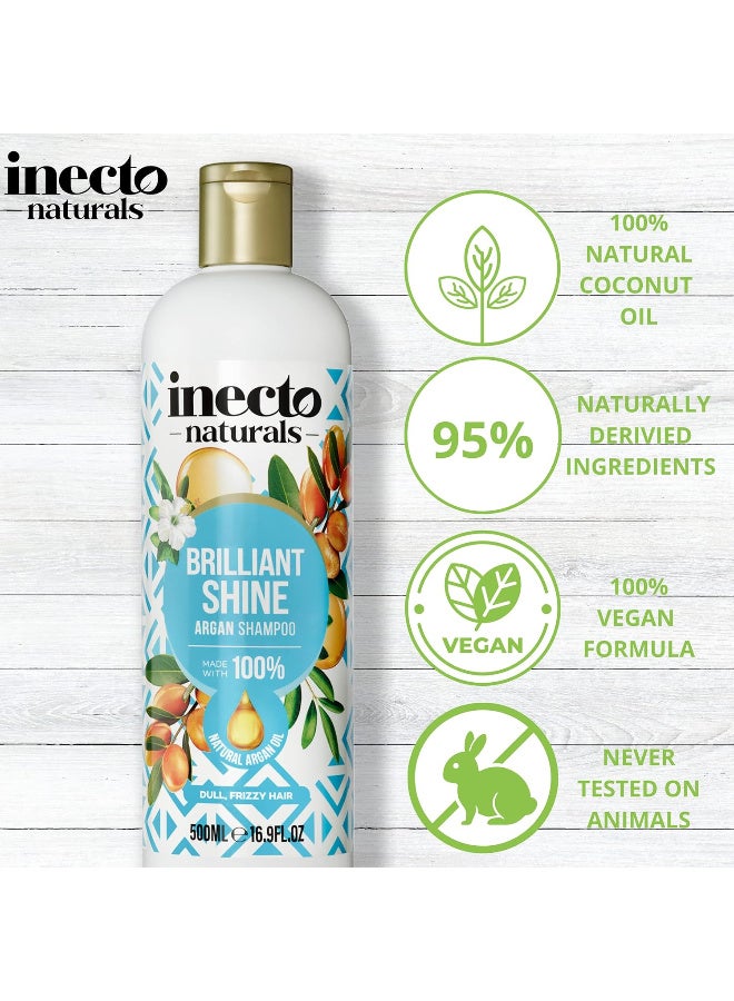 INECTO Natural Brilliant Shine Argan Shampoo 500 ML - Image 2