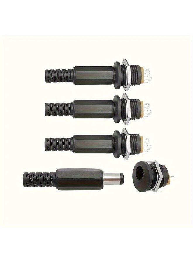 10 قطع 5 أزواج موصل طاقة تيار مستمر 12 فولت 3 أمبير 5.5x2.1 ملم محول برميل للتركيب على اللوحة - Image 5