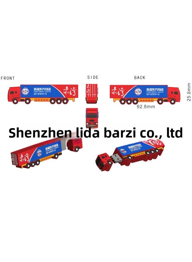 Truck Bus Cartoon U Disk Set-Made PVC Soft Rubber Doll U Disk Set-Made Creative Personality Mascot-Color:Samples Of Non-infringement Cases Are Limited To 4-Capacity:200 MOQ Large Price Excellent - Image 3