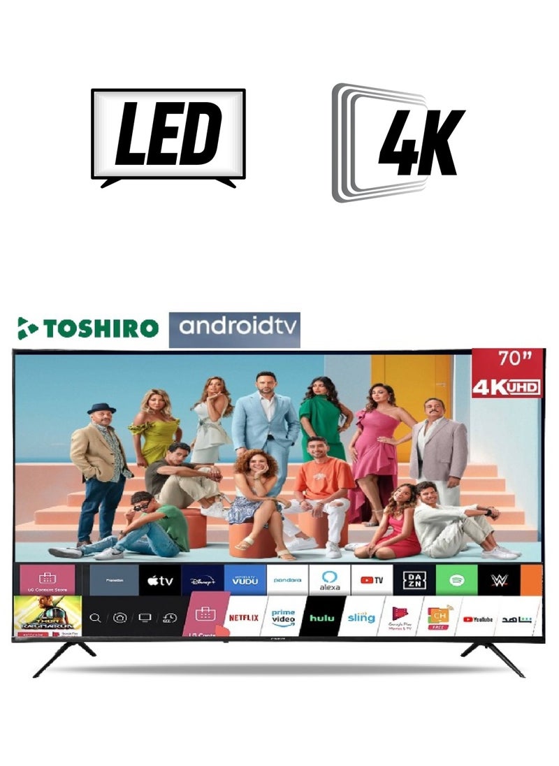 توشيرو تلفزيون 70 بوصة 4K الترا اتش دي سمارت اندرويد ال اي دي  - Image 1