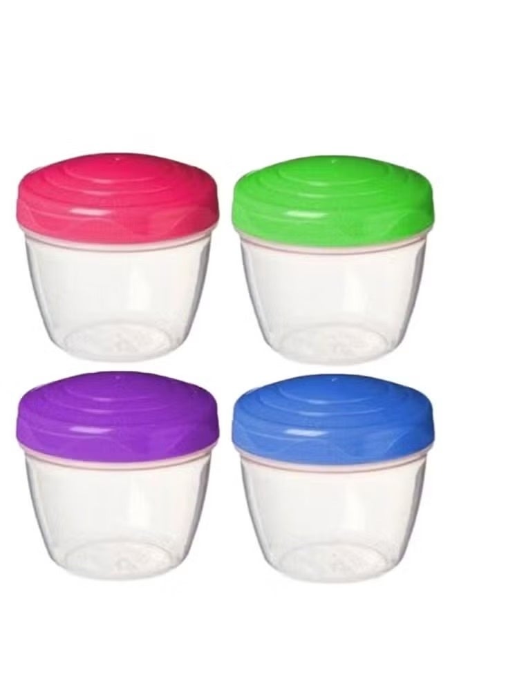 طقم علب طعام ميني 150 مل، 4 قطع الوان عشوائية - Image 1