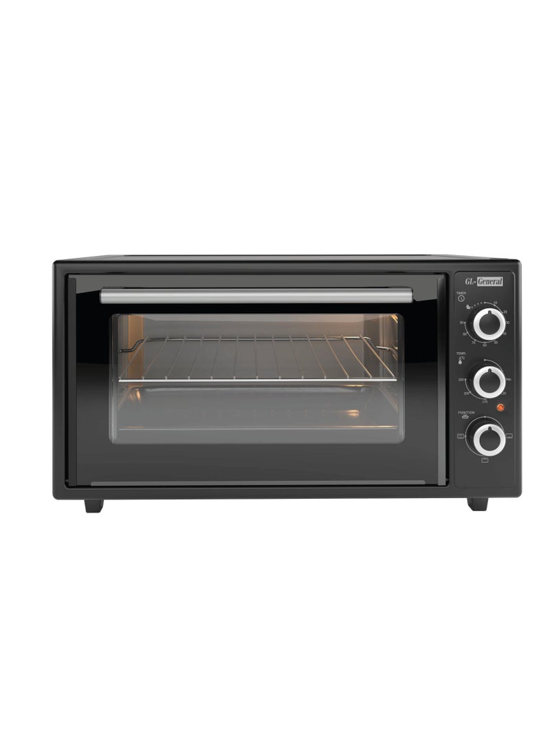 GL General General GL 45 Lt Oven, Toaster, Grill, Double Glass Door, 1600 Watt, 3 Function, Up& Down Heating, Timer, Light, Cooking Tray & stand Included  - Image 1