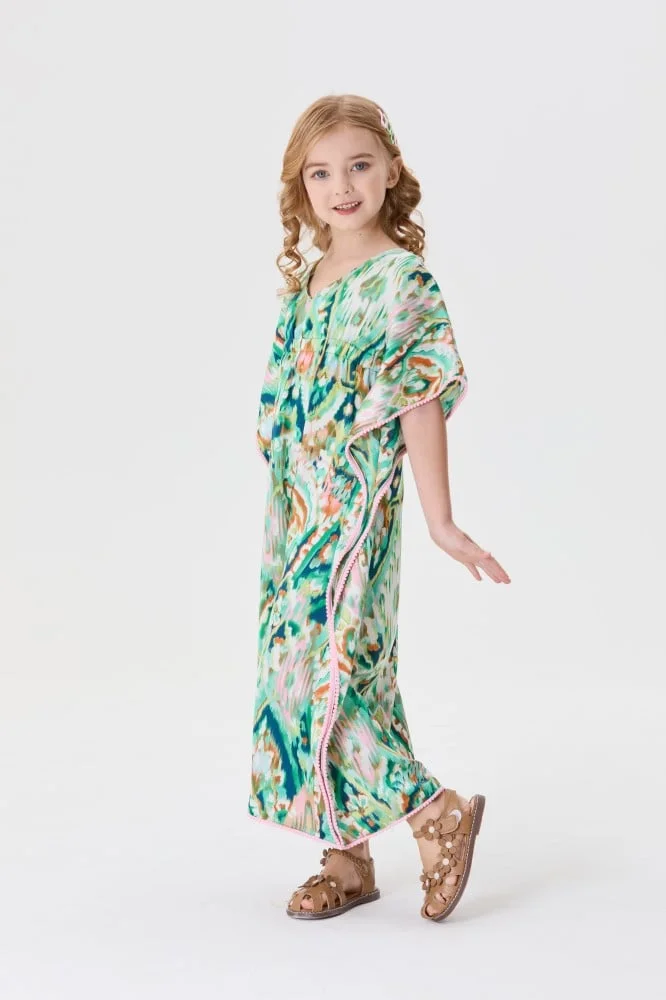 Tenda Printed jalabiya with elastic details