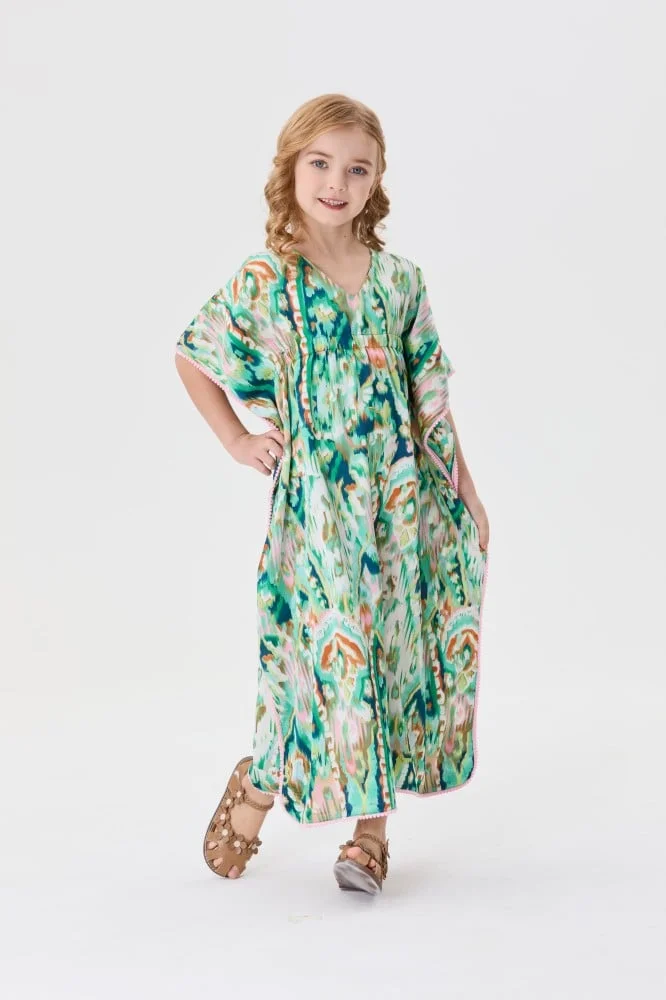 Tenda Printed jalabiya with elastic details