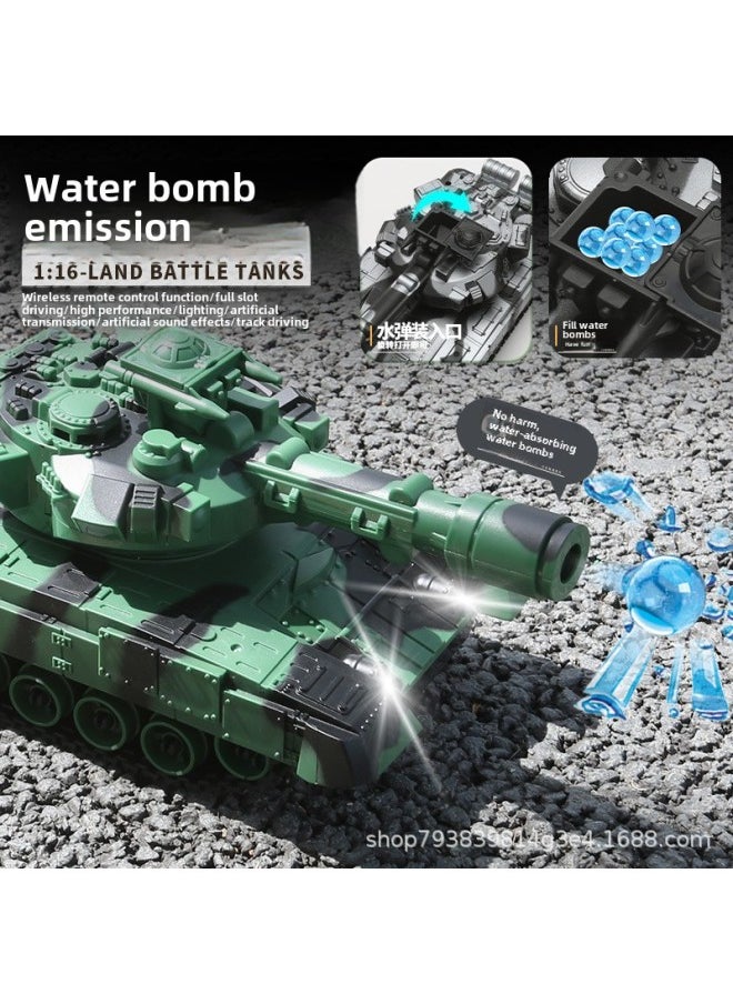 Generic Remote Control Tank Toy 2.4G Cannon Launching Metal Crawler Charging Electric Simulation Battle Off-road Vehicle Model-Color:[camouflage Green] 12-channel Remote Control Tank-rotatable-analog Launching-Specifications:Color Box Packaging + 1 Battery + Charging Cable  - Image 4