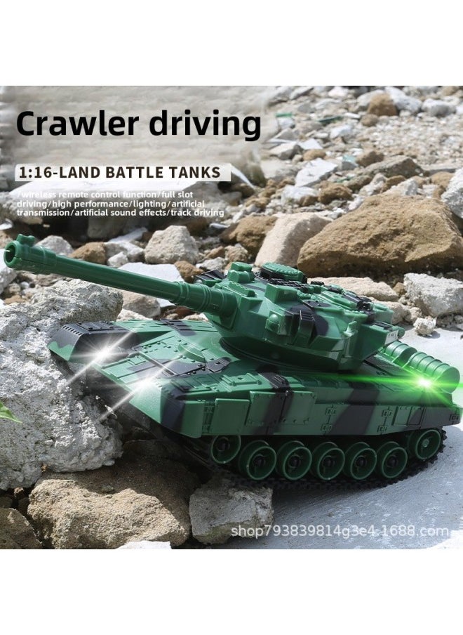 Generic Remote Control Tank Toy 2.4G Cannon Launching Metal Crawler Charging Electric Simulation Battle Off-road Vehicle Model-Color:[camouflage Green] 12-channel Remote Control Tank-rotatable-analog Launching-Specifications:Color Box Packaging + 1 Battery + Charging Cable  - Image 5