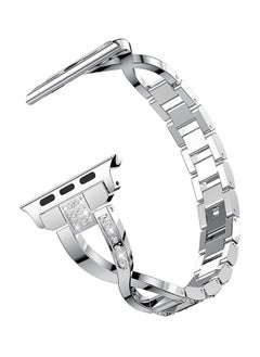 Replacement Bling Strap X-Link For Apple Watch Nike+/Series 1/2/3/Sport 38mm Silver