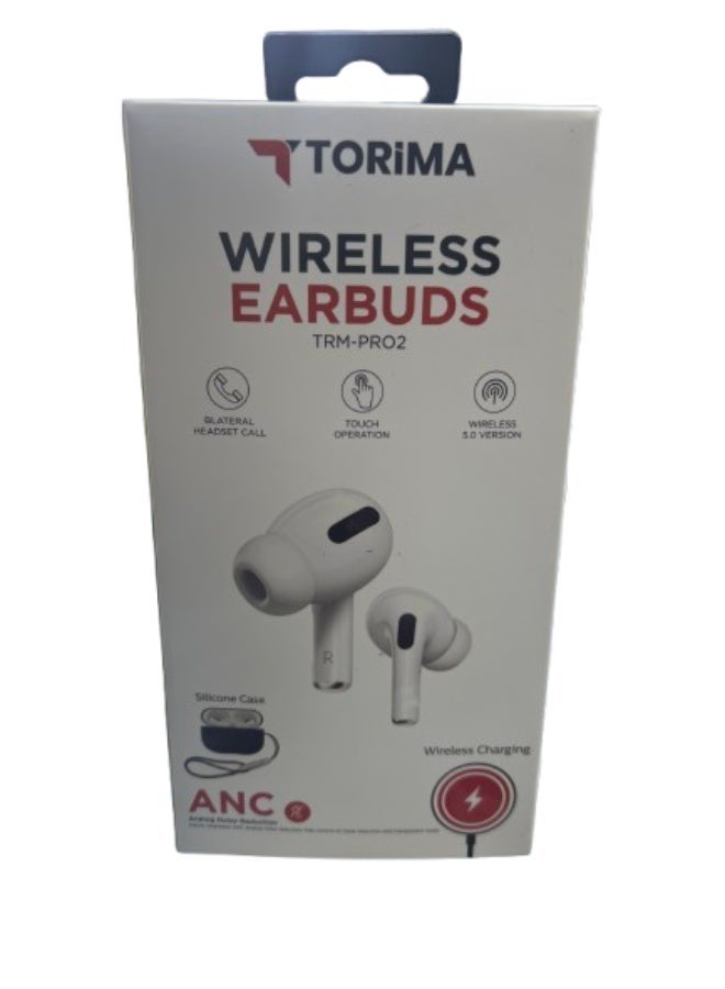 TORİMA TRM-PRO 2 White Wireless Earbuds - Image 1