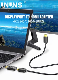 UNUNS 4K Displayport To HDMI Adapter,Uni-Directional Display Port Dp To HDMI Adapter Male To Female,Gold Plated 4K 30Hz Display For HP HDTV Projector PC Desktop AMD GPU, 2 Pack  - Image 5