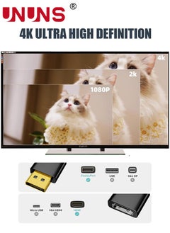 UNUNS 4K Displayport To HDMI Adapter,Uni-Directional Display Port Dp To HDMI Adapter Male To Female,Gold Plated 4K 30Hz Display For HP HDTV Projector PC Desktop AMD GPU, 2 Pack  - Image 3