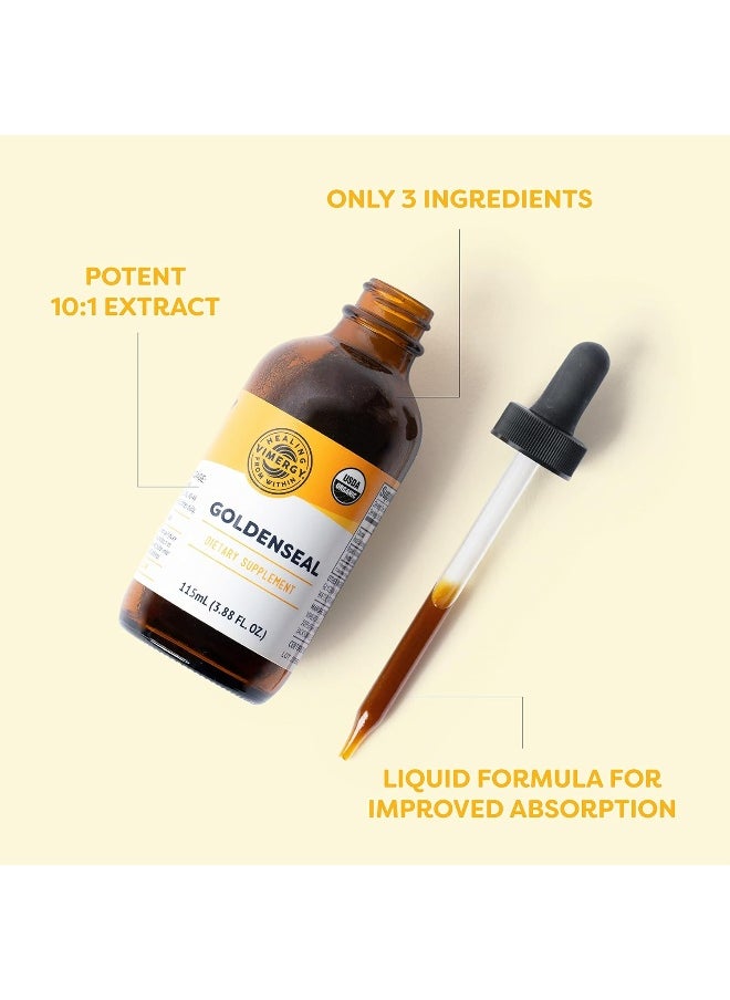 Vimergy Usda Organic Goldenseal Extract, 57 Servings Alcohl Free Goldenseal Tincture  - Image 3