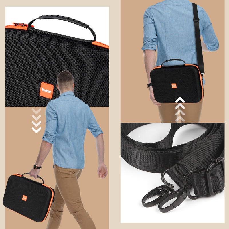 Vanplay Speed Cube Storage for Different Types Cube Fidget Toy, Hard EVA Case, Water-Resistant, Portable Travel Game Brain Teaser Fidget Toy with Inner Mesh Pocket, Shoulder (Case Only) - Image 5