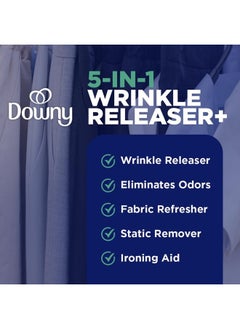 Downy Wrinkle Releaser Spray All In One Wrinkle Release Spray Travel Size, Odor Eliminator, Static Remover Fabric Refresher & Ironing Aid for Clothes 3 Fl Oz (Pack of 2), Crisp Linen Scent  - Image 4