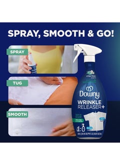 Downy Wrinkle Releaser Spray All In One Wrinkle Release Spray Travel Size, Odor Eliminator, Static Remover Fabric Refresher & Ironing Aid for Clothes 3 Fl Oz (Pack of 2), Crisp Linen Scent  - Image 3