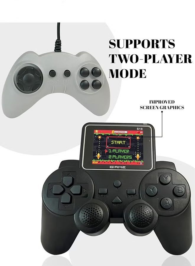 ألعاب تي إن S10 Mini Joystick Retro Arcade Console, Black Portable Nostalgic Handheld. تحميل مسبق 520 ألعاب ريترو كلاسيكية. حزمة كل في واحد مع وحدة التحكم، دليل المستخدم، شاحن USB، كابل AV - Image 4