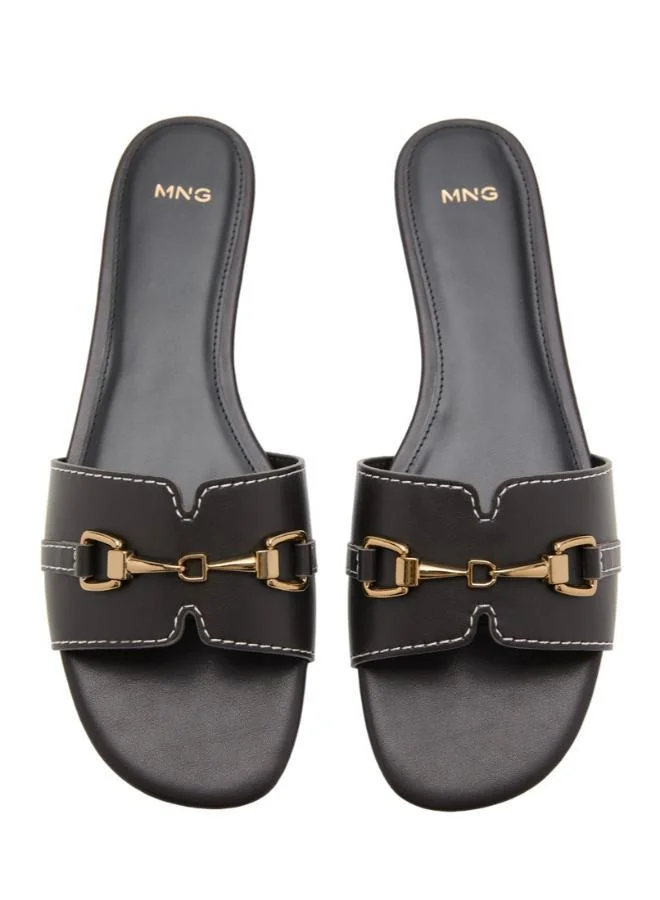 MANGO  Metallic detail strap sandal for Women | Best Price UAE