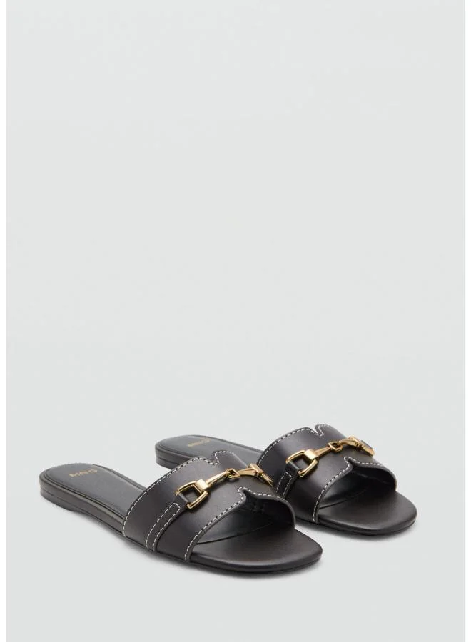 MANGO  Metallic detail strap sandal for Women | Best Price UAE