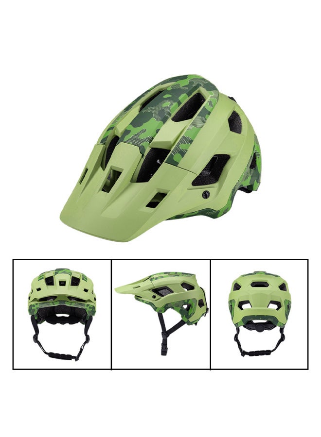 Green Camouflage Bicycle Helmets, Cycling Helmets, Mountain Bike Helmets, Off-road Helmets, Safety Helmets, Riding Helmets