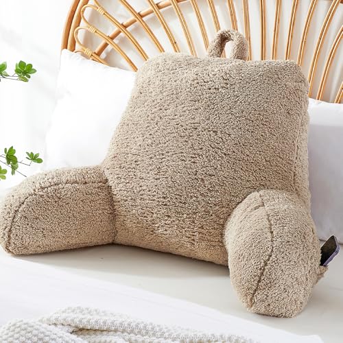 StarAneer Reading Pillow for Sitting in Bed, Back Pillow Reading Pillow with Arms & Back Support, Dorm Room Essential for Girls and Boys Bed Chair Pillow - Image 1