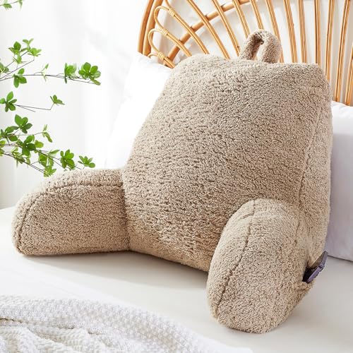 StarAneer Reading Pillow for Sitting in Bed, Back Pillow Reading Pillow with Arms & Back Support, Dorm Room Essential for Girls and Boys Bed Chair Pillow - Image 2