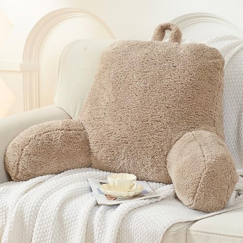StarAneer Reading Pillow for Sitting in Bed, Back Pillow Reading Pillow with Arms & Back Support, Dorm Room Essential for Girls and Boys Bed Chair Pillow - Image 5