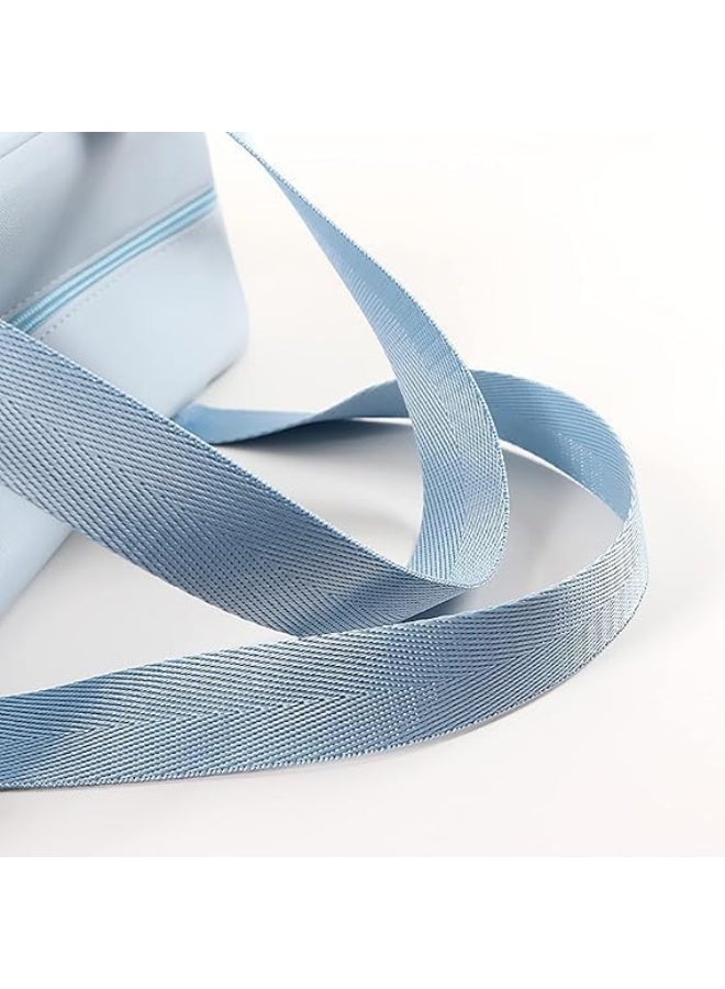 حقائب أدوات تجميل شفافة، حقائب غسيل للسفر مقاومة للماء مزودة بسحاب، مجموعة من 3 قطع بأحجام مختلفة (أزرق، 3 قطع) - Image 4