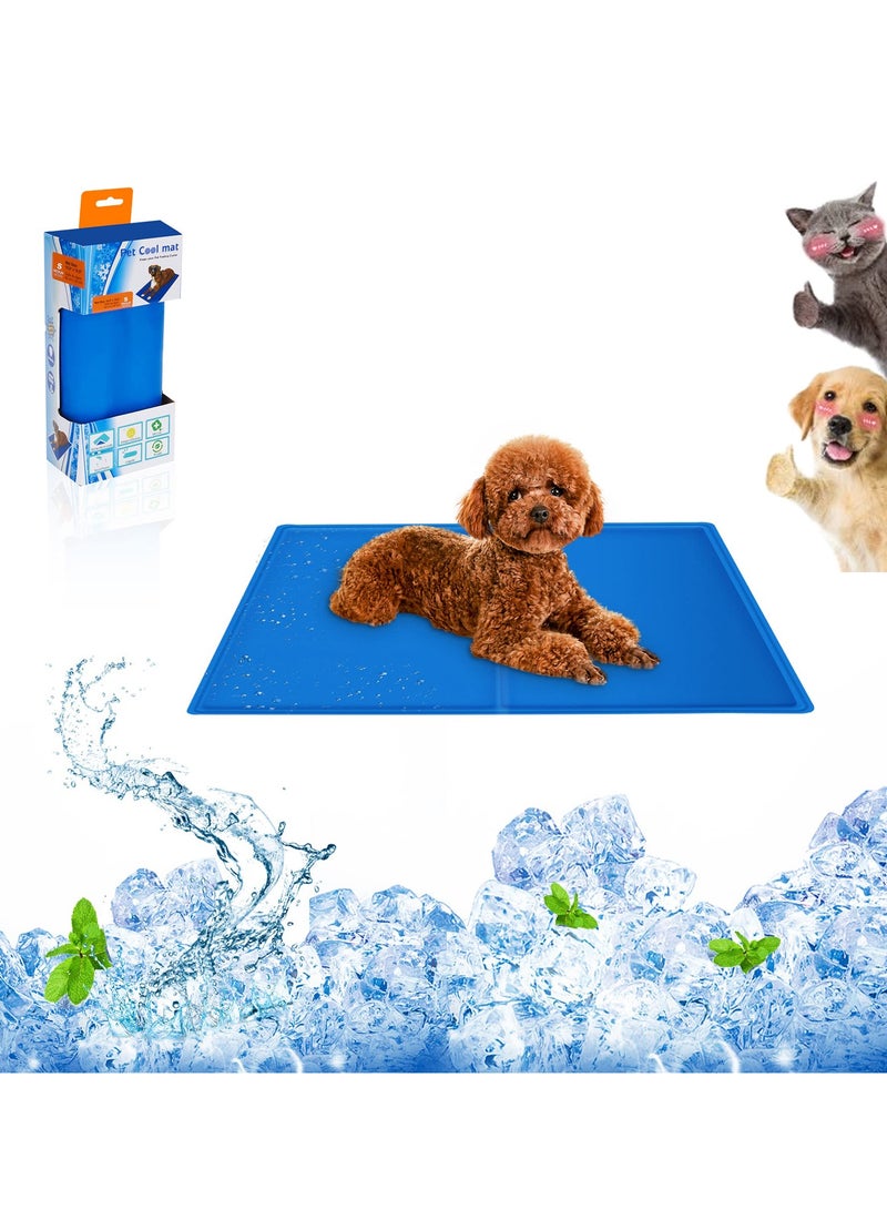 SYOSI Dog Cooling Mat, Durable Pet Cool Mat Non-toxic Gel Self Cooling Pad, Cooling Mat for Dogs Cats Sofas Pets Summer Sleeping, Hot Summer Kennel Mat (Small, 50x40cm) - Image 1