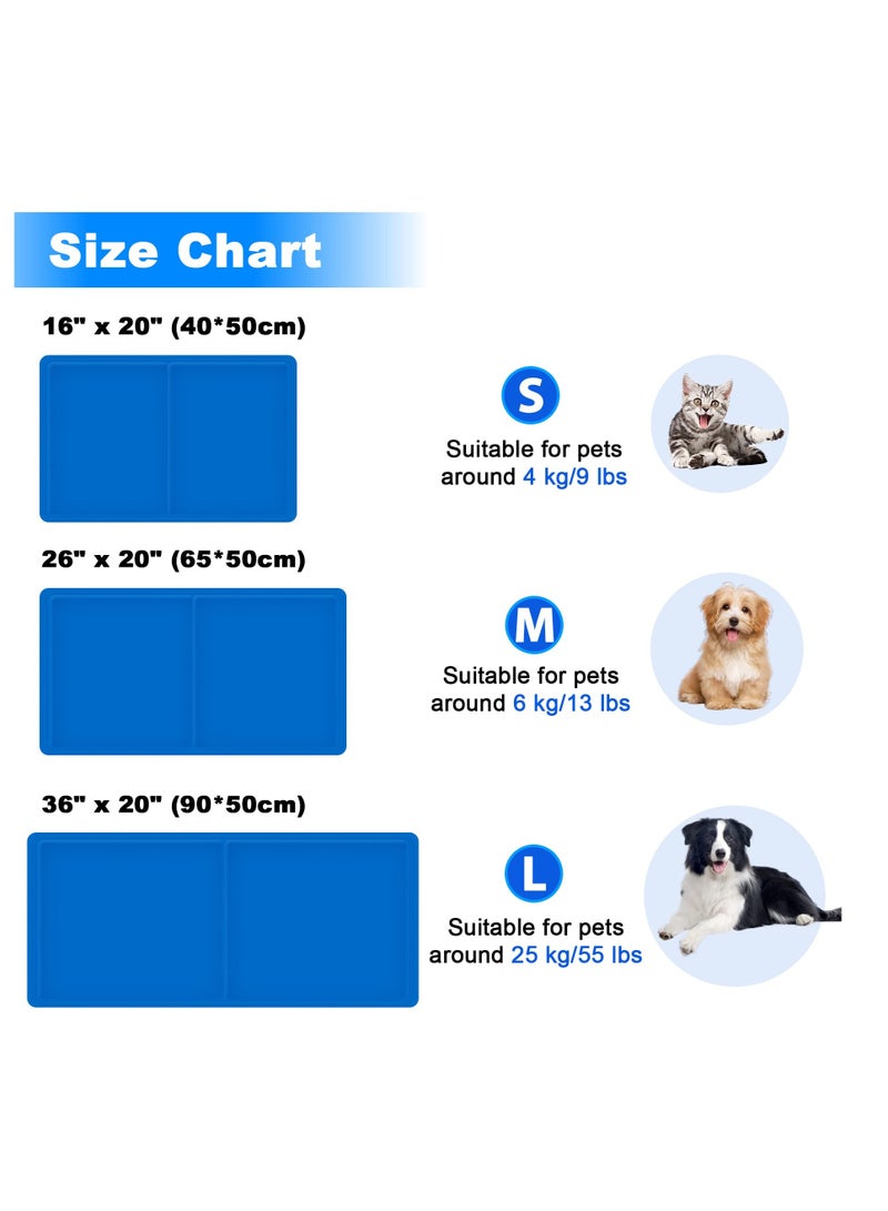 SYOSI Dog Cooling Mat, Durable Pet Cool Mat Non-toxic Gel Self Cooling Pad, Cooling Mat for Dogs Cats Sofas Pets Summer Sleeping, Hot Summer Kennel Mat (Small, 50x40cm) - Image 2