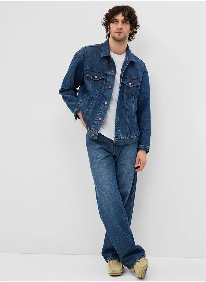 كوتي Plain Double Pocket Detail Denim Jacket