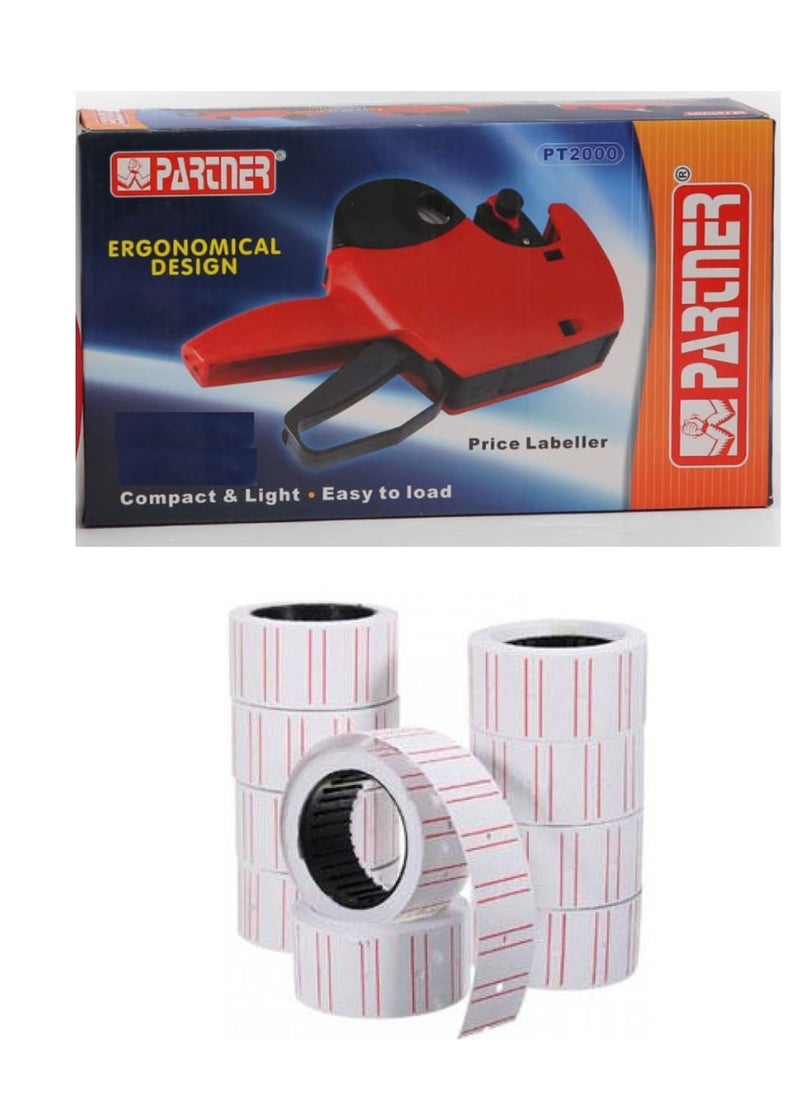 PARTNER - أداة تحديد الأسعار بخط واحد مع 10 لفات سعر - Image 1