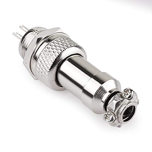 DIYhz GX12 3 Pins Panel Metal Mount Circular Metal Aviation Connector Adapter Male Female Plug Socket with Waterproof Cap (5 Pcs) - Image 4
