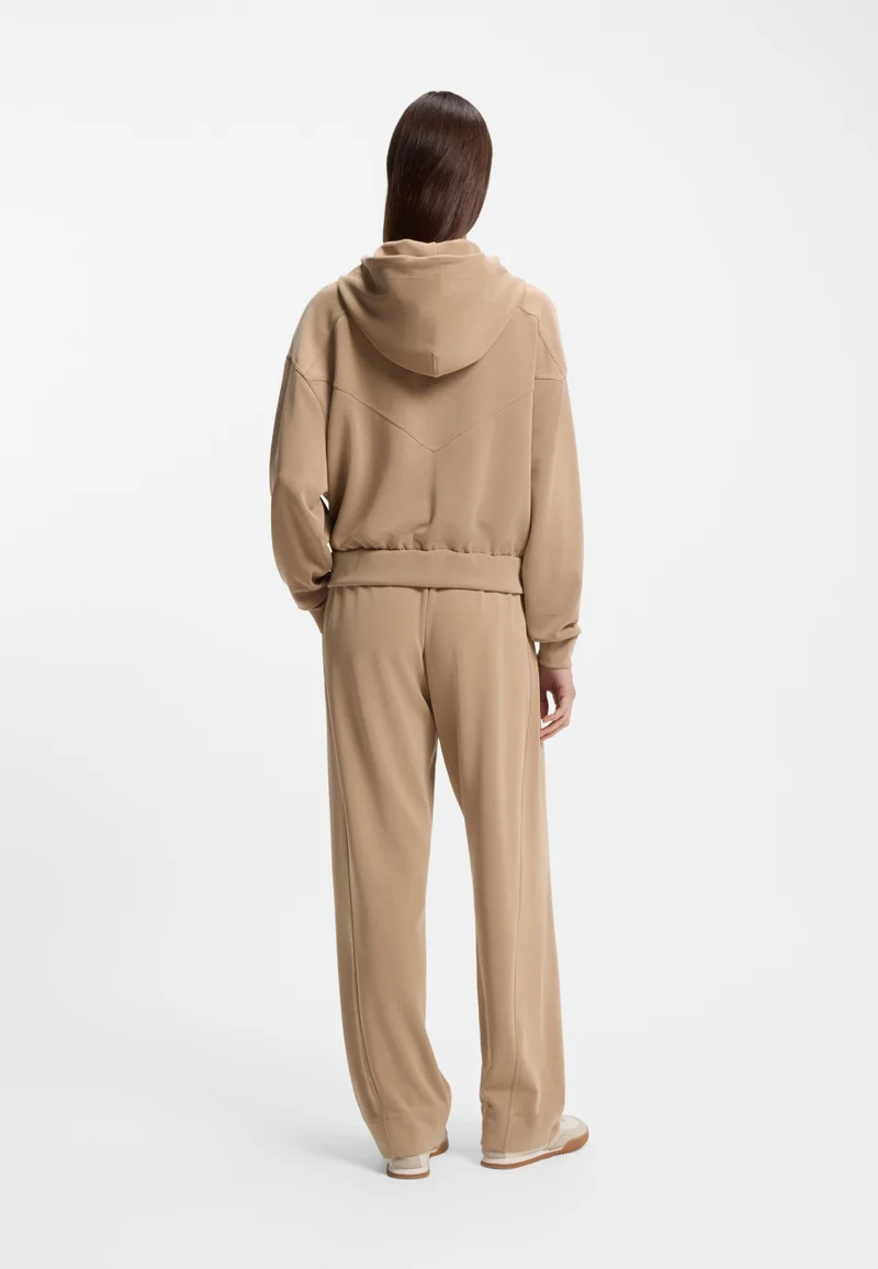 BOSS Oversized-fit zip-up hoodie with logo embroidery