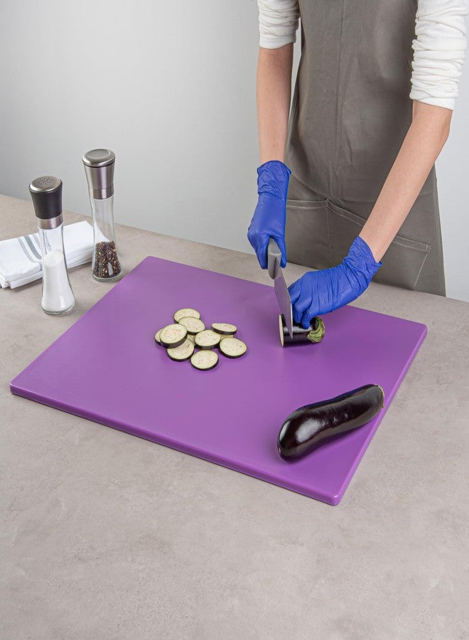Restaurantware-Chef 101 24 x 18 Inch Cutting Board, 1 Color Coded Chopping Board - No Scratch, Dishwashable, Purple Plastic Cutting Mat, No Odor, Durable, No Slip, For No Allergen Food - Image 5