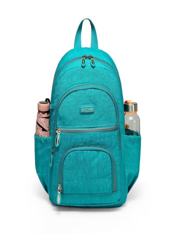 AOTIAN Women's Lightweight Mini Durable Leisure Backpacks for Camping Hiking Backpack for Women and Girls 9 Litres Turquoise - Image 2
