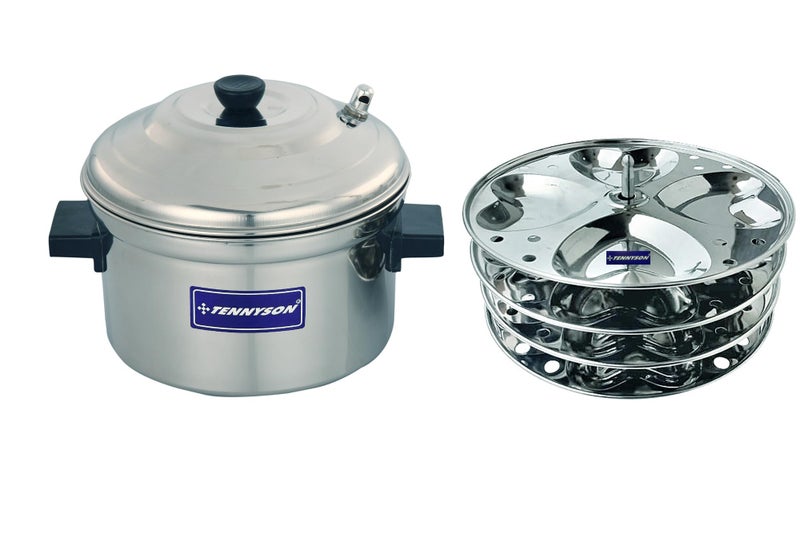 TENNYSON Jointless Idli Cooker with 4 hearts idly Plates - Image 2
