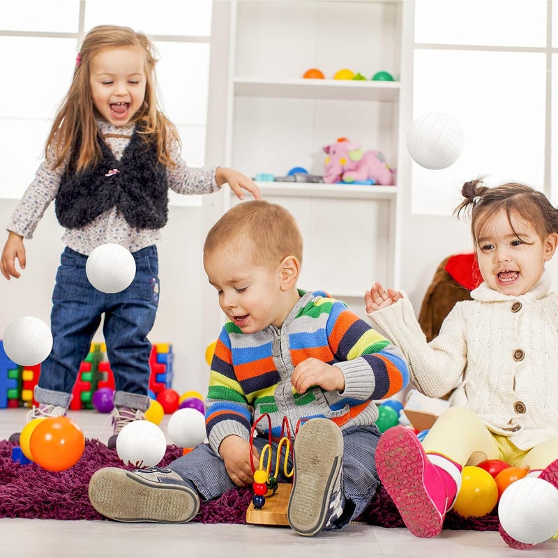 Civaner كرات ضغط كرة الطائرة المصغرة 30 قطعة من سيفانر 236 بوصة كرات رياضية مصنوعة من الفوم ألعاب كرة الطائرة الصغيرة للأطفال لتخفيف التوتر هدايا حفلات ألعاب بيضاء - Image 5