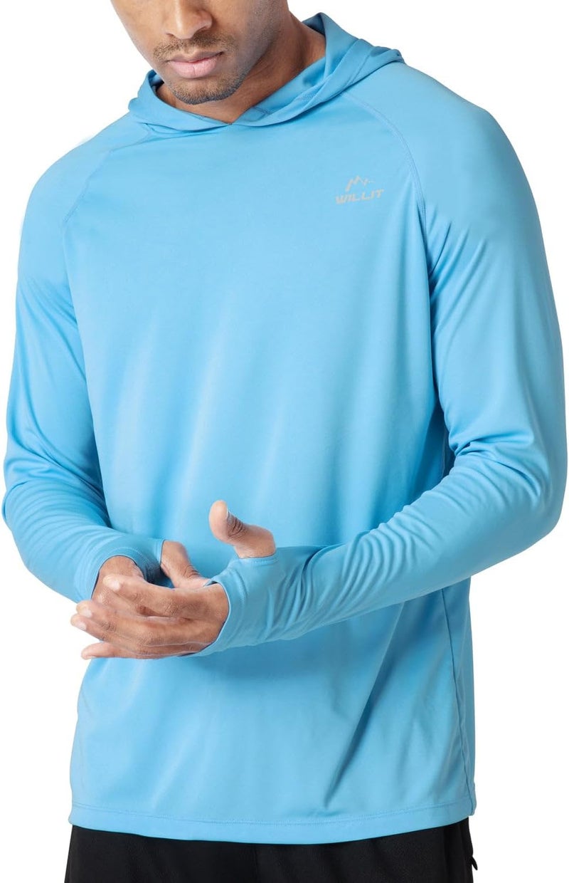 Willit Men's Sun Shirts UPF 50+ Protection Hoodie Rash Guard Shirt SPF UV Shirt Long Sleeve Fishing Outdoor Lightweight - Image 1