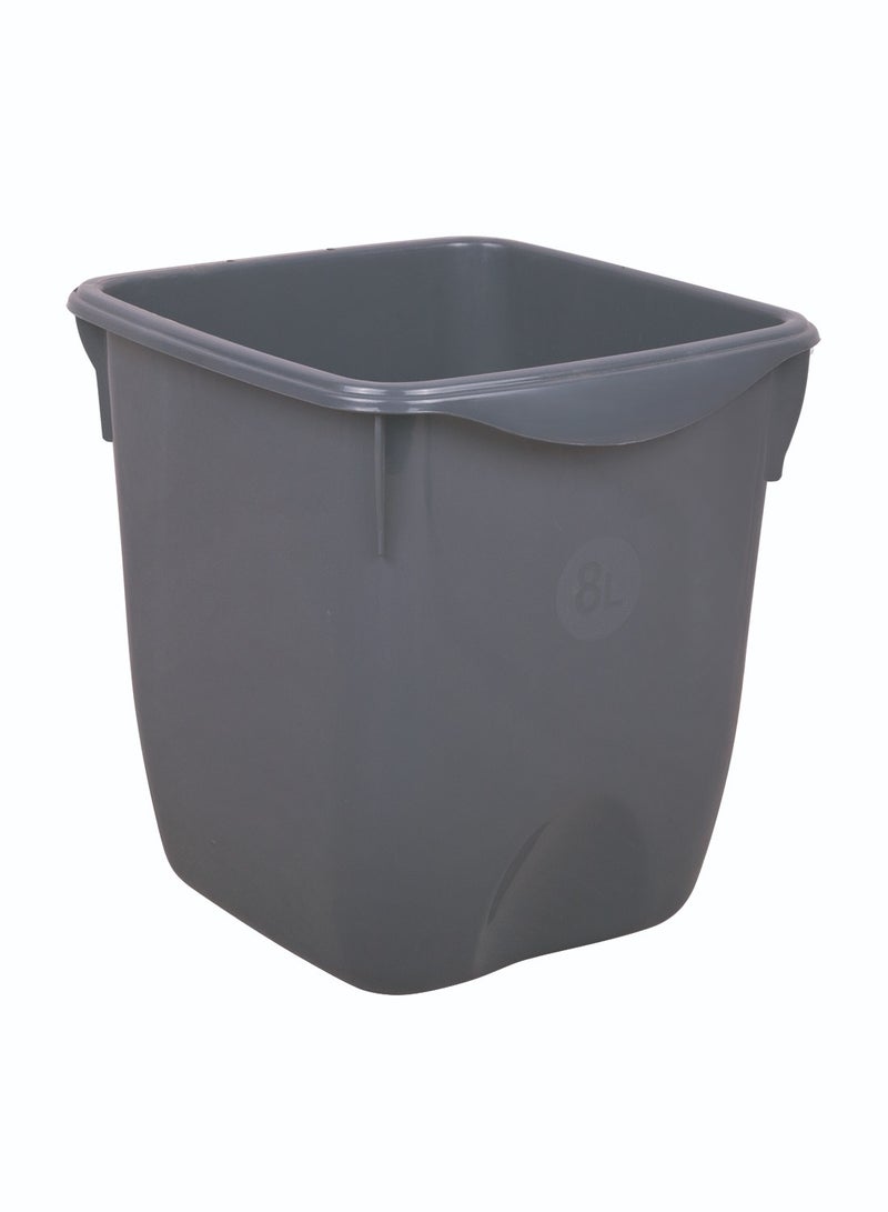 Mintra Trash Can Bin with Pedal  12 liters - Easy to Use , Color - Grey | Size - 23x23x30 cm | Ideal for Office and home use - Image 2