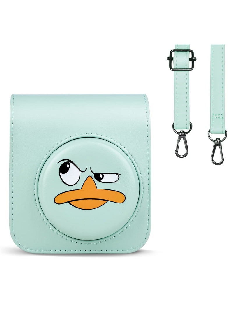 Case for Fuji Instax Mini 12/Polaroid 12, PU Leather Protective Fujifilm 12 Instant Camera, Removable with Adjustable Shoulder Strap - Image 1