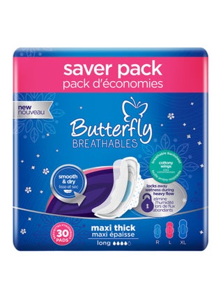 Butterfly Breathables Maxi Thick Dry Sanitary Pads Long Trio - Count 30 - pzsku/Z0357D677F7F6471720A8Z/45/_/1720078497/29d466c6-84c1-45a3-be0d-210f6bb9a92a