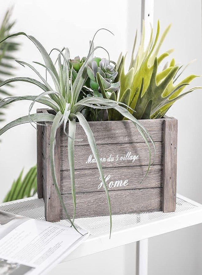 QFSH 2Pcs Artificial Staghorn Fern Realistic Fake Flocked Succulent Plants Green Potted Plant Indoor Outdoor Wall Hanging Decor - Image 5
