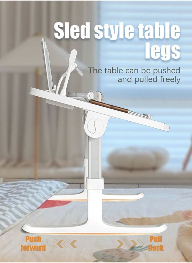 Occuwzz - Laptop Desk for Bed Adjustable Laptop Stand for Bed with USB Charge Port Lap Desk Bed Tray Table Foldable Portable Laptop Table for Sofa Floor Desk for Adults - Image 1