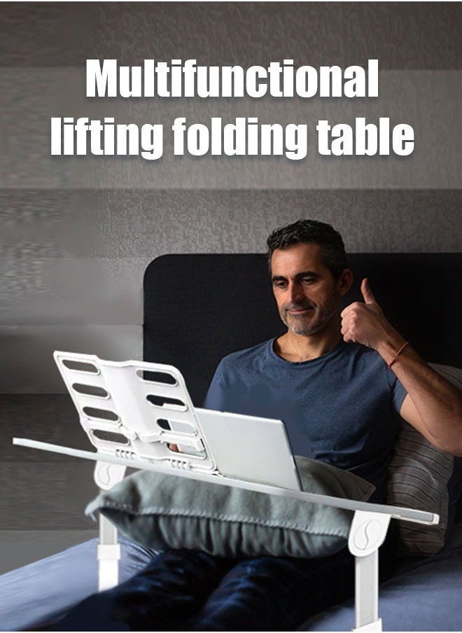 Occuwzz - Laptop Desk for Bed Adjustable Laptop Stand for Bed with USB Charge Port Lap Desk Bed Tray Table Foldable Portable Laptop Table for Sofa Floor Desk for Adults - Image 1