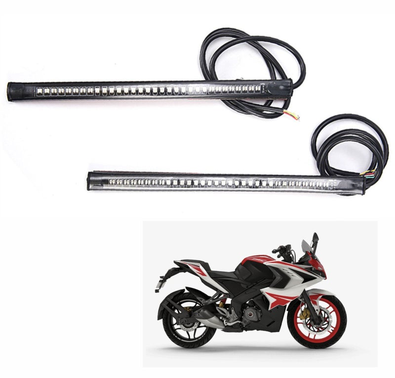 Asryd 48 SMD LEDs Strip Tail Light For Turn Signal, Brake, License Plate, Indicator 12V 8 Inches For Bajaj Pulsar RS 200 (2.Pcs Tail Light) - Image 4