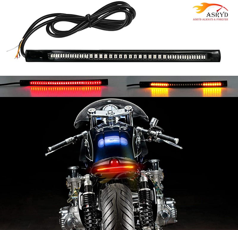 Asryd 48 SMD LEDs Strip Tail Light For Turn Signal, Brake, License Plate, Indicator 12V 8 Inches For Bajaj Pulsar RS 200 (2.Pcs Tail Light) - Image 2