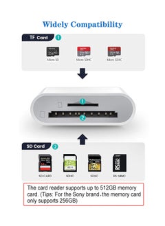 Digipace SD Card Reader for iPhone/iPad, Micro SD Card Reader with Dual Slots Compatible with iPhone  - Image 4