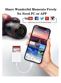 Digipace SD Card Reader for iPhone/iPad, Micro SD Card Reader with Dual Slots Compatible with iPhone  - Image 3