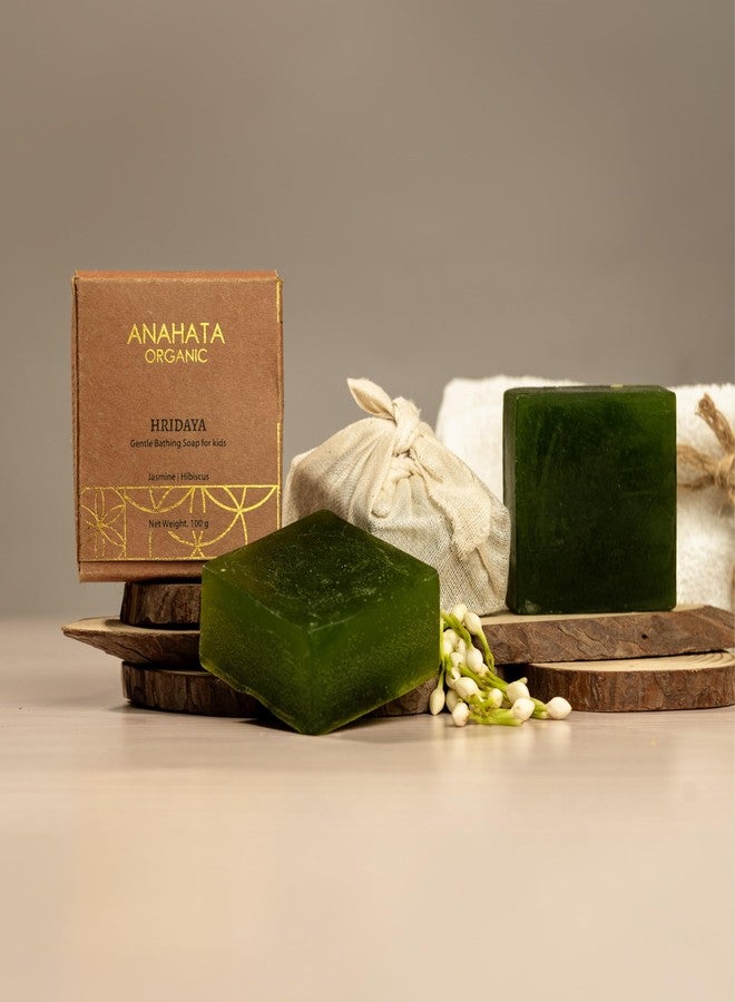 Anahata Hridaya Gentle Bathing Bar for Kids 100g | Natural Baby Soap Bar with Aloe Vera & Jasmine | Hydrating & Refreshing Daily Soap for Babies - Image 2